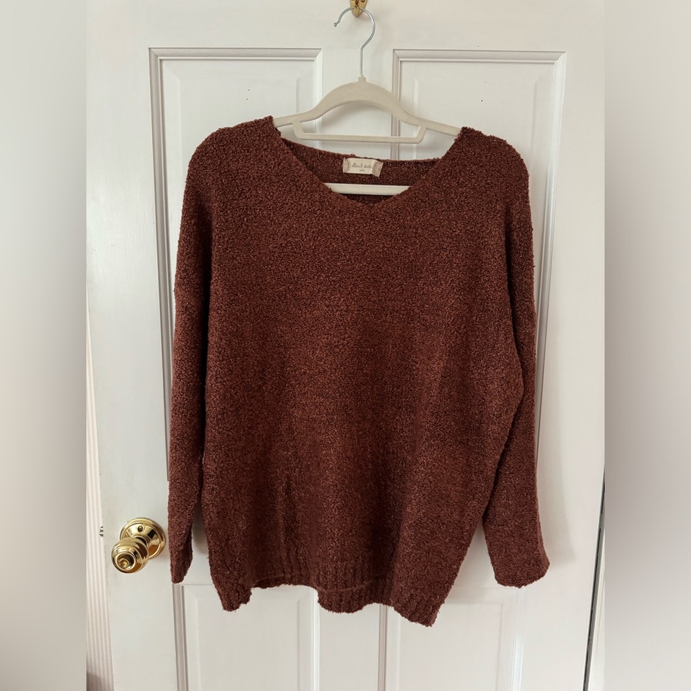 altar’d state burnt orange/brown v neck sweater size small/medium